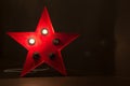 Red Soviet Star Light Background Royalty Free Stock Photo