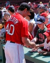 Red Sox pitcher Cla Meredith signs autographs Royalty Free Stock Photo