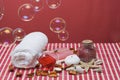 Red spa with bubbles. Royalty Free Stock Photo