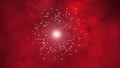 Red space activity with many little stars, modern 3d render abstraction, computer generated Royalty Free Stock Photo