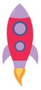 Red space rocket, illustration, vector Royalty Free Stock Photo