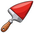 Red Spatula with Wooden Handle Culinary Tool Kitchen Utensil Icon Royalty Free Stock Photo