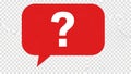 Red speech bubble with question mark Royalty Free Stock Photo
