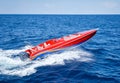 Red speed powerboat Royalty Free Stock Photo