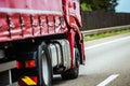 Red Truck on the Road Royalty Free Stock Photo