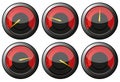 Red speedometers Royalty Free Stock Photo