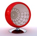 Red sphere chair