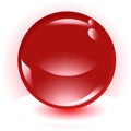 Red sphere vector icon