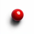A Red Sphere on White Royalty Free Stock Photo