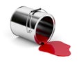 Red spilled paint Royalty Free Stock Photo