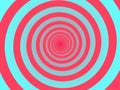 Red spiral background. Swirl, circular shape on turquoise background.