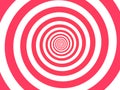 Red spiral background. Swirl, circular shape on white background. Royalty Free Stock Photo