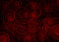 Red spiral on black background Royalty Free Stock Photo