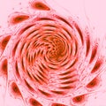 Red spiral fantasy in space, computer generated