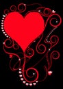 Red spiral heart Royalty Free Stock Photo