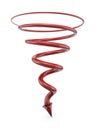 Red spiral line with arrow Royalty Free Stock Photo