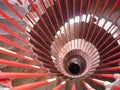 Red spiral staircase Royalty Free Stock Photo