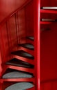 Red spiral staircase Royalty Free Stock Photo