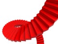 Red spiral stairs