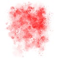 Red splash on a white background. Texture. Watercolor abstraction.