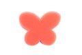 Red sponge bath in shape butterfly Royalty Free Stock Photo