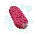 Red Sponge and Bubbles. Vector