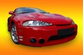 Red sport car (clipping path) Royalty Free Stock Photo