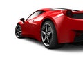 Red sport car on white background Royalty Free Stock Photo