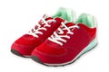 Red sport shoes Royalty Free Stock Photo