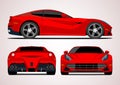 Red sports car Royalty Free Stock Photo
