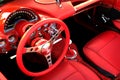 Red Sports Car Interior Steering Wheel Royalty Free Stock Photo
