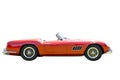 Red sports car isolated Royalty Free Stock Photo