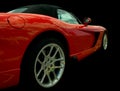 Red Sports car Side View Royalty Free Stock Photo