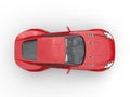 Red sports car - top view Royalty Free Stock Photo