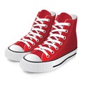 Red sports shoes Royalty Free Stock Photo