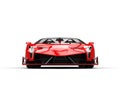 Red Sports Supercar - Front View Royalty Free Stock Photo