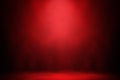 Red spotlight smoke stage. Royalty Free Stock Photo