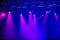 Red stage spotlights Royalty Free Stock Photo