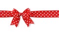 Red spotted bow Royalty Free Stock Photo