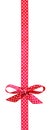 Red spotted bow and ribbon Royalty Free Stock Photo