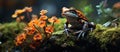 Red-spotted poison dart frog (Dendrobates tinctorius Royalty Free Stock Photo