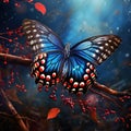 Ai Generated illustration Wildlife Concept of Red-Spotted Purple