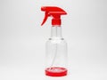 Red spray bottle isolated on white background Royalty Free Stock Photo