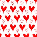 Red Spray Painted Heart Seamless pattern