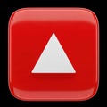 Red square button with white triangle Royalty Free Stock Photo