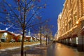 Red square at Christmas winter night, Moscow