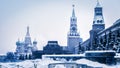 Red Square in cold winter, Moscow, Russia Royalty Free Stock Photo