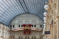 Indoor view of GUM shopping mall, Moscow, Russia