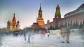Red square with kremlin and St. Basil Cathedral, Moscow, Russia. Royalty Free Stock Photo