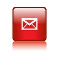 Mail icon web button round Royalty Free Stock Photo